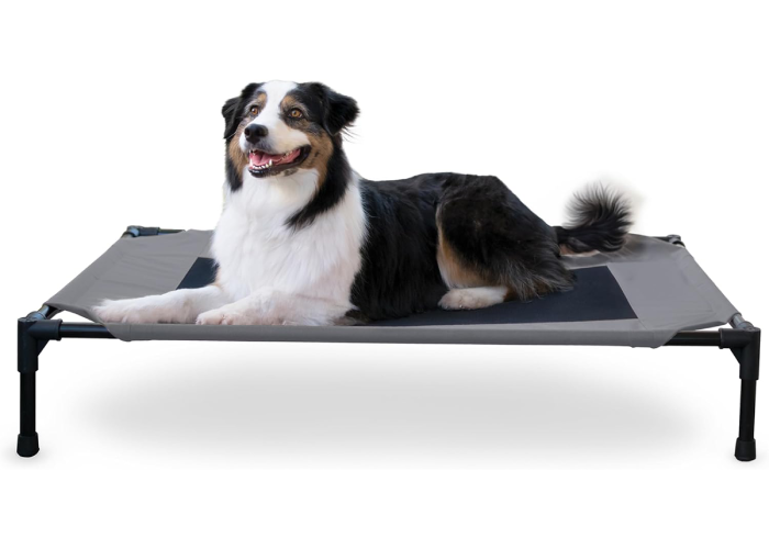 khat K&H Pet Products Erhöhtes Hundebett für den Außenbereich, atmungsaktives, kühlendes erhöhtes Bett, Hängematte, Haustierbett für große